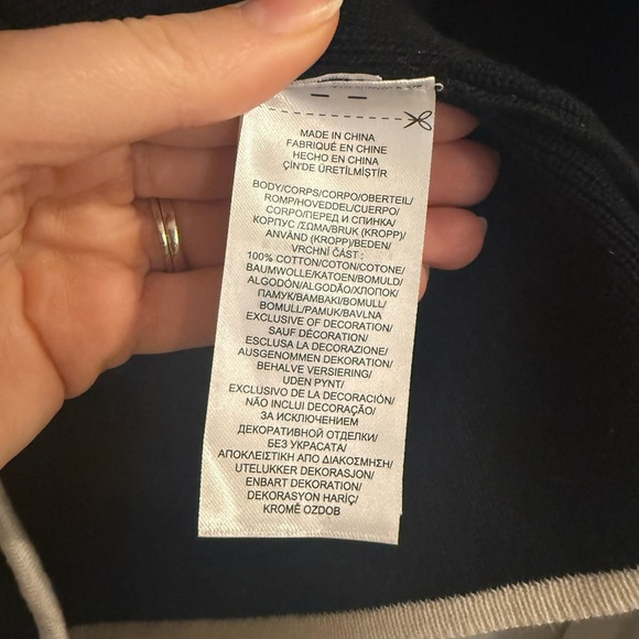 Ralph Lauren Navy Crest Logo Cotton Sweater Blazer with Gold Buttons - Picture 9 of 10